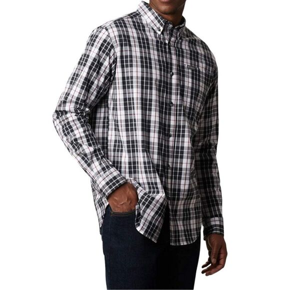 Columbia men's White Traditional Plaid Rapid Rivers 2 Long Sleeve Shirt US 4X - Picture 1 of 9